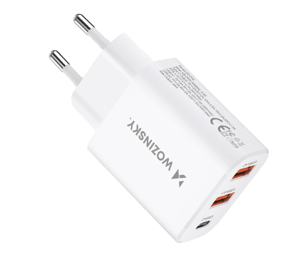Wozinsky Ładowarka sieciowa30W USB-C / 2 x USB-A biała CWCUCW - 1487889 - zdjęcie 2